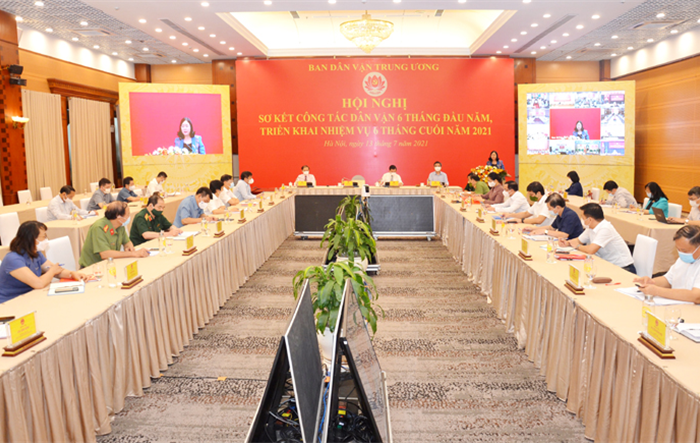 Hội nghị trực tuyến toàn quốc triển khai nhiệm vụ công tác dân vận 6 tháng cuối năm 2021