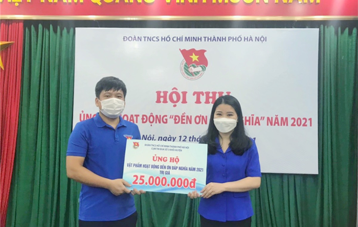 Thành đoàn Hà Nội hội thu ủng hộ hoạt động "Đền ơn đáp nghĩa" năm 2021
