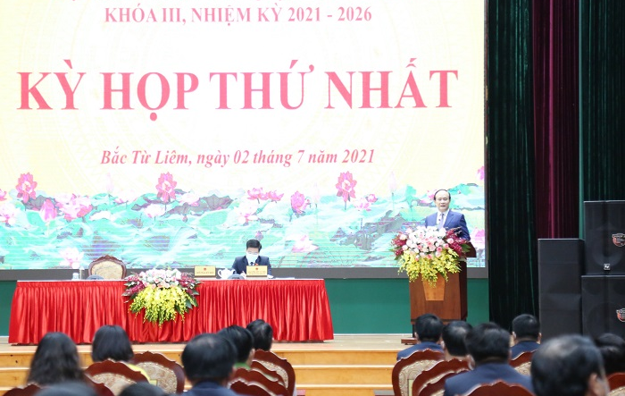 Chủ tịch HĐND Thành phố Nguyễn Ngọc Tuấn dự kỳ họp HĐND quận Bắc Từ Liêm 