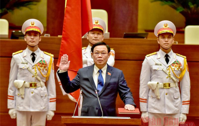Đồng chí Vương Đình Huệ tuyên thệ nhậm chức Chủ tịch Quốc hội khoá XV