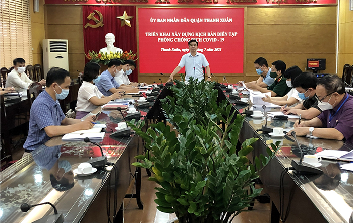 Thanh Xuân triển khai xây dựng kịch bản diễn tập phòng, chống dịch Covid-19 