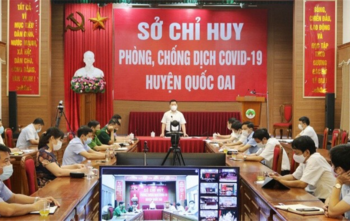 Chủ tịch UBND huyện Quốc Oai: Không lơ là, chủ quan, luôn chủ động sẵn sàng thực hiện tốt công tác phòng, chống dịch
