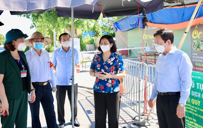 Phó Bí thư Thường trực Thành ủy kiểm tra công tác phòng, chống dịch Covid-19 tại quận Nam Từ Liêm