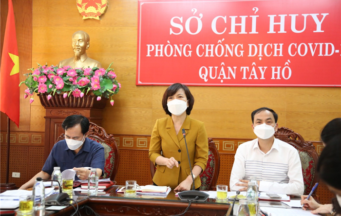 Quận ủy Tây Hồ tăng cường các biện pháp siết chặt quản lý “Vùng xanh an toàn” phòng chống Covid-19