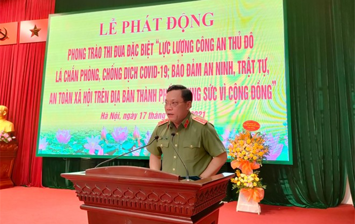 Công an Hà Nội phát động phong trào thi đua đặc biệt phòng, chống Covid-19