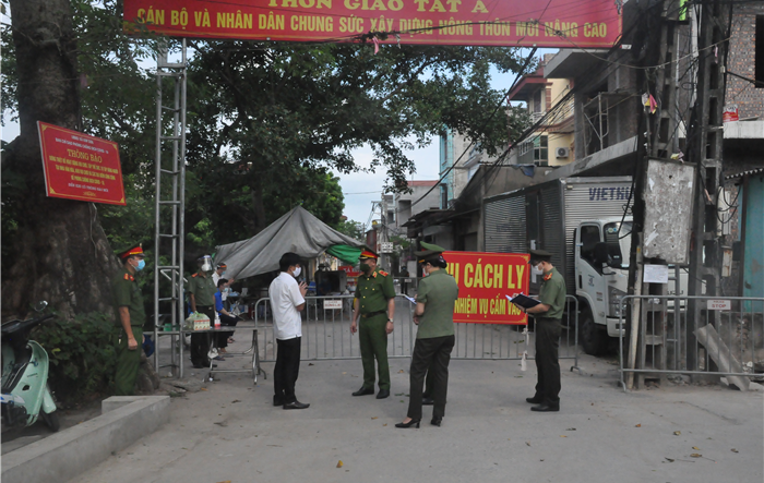 Công an Hà Nội kiểm tra công tác phòng, chống dịch tại Hoài Đức, Mê Linh và Gia Lâm