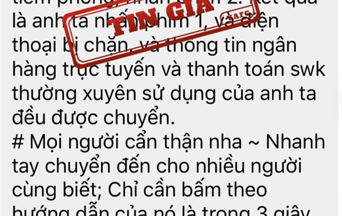 Cảnh báo tin giả về lừa đảo chiếm đoạt thông tin cá nhân trên mạng