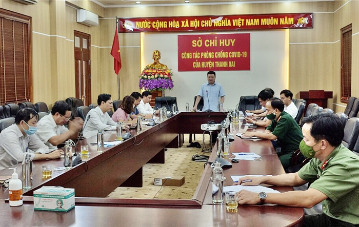 Thanh Oai triển khai kế hoạch xét nghiệm diện rộng, tiêm chủng vắc xin phòng chống Covid-19