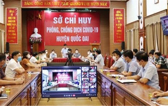 Huyện Quốc Oai đôn đốc đẩy nhanh tiến độ tiêm vắc xin phòng, chống dịch Covid-19