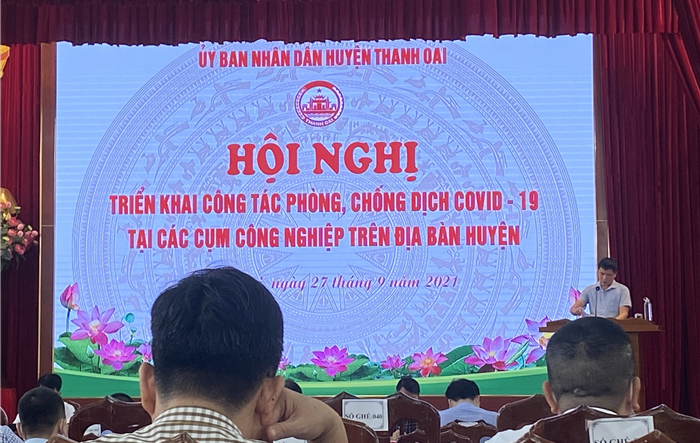 Triển khai công tác phòng, chống dịch Covid-19 tại các cụm công nghiệp trên địa bàn huyện Thanh Oai