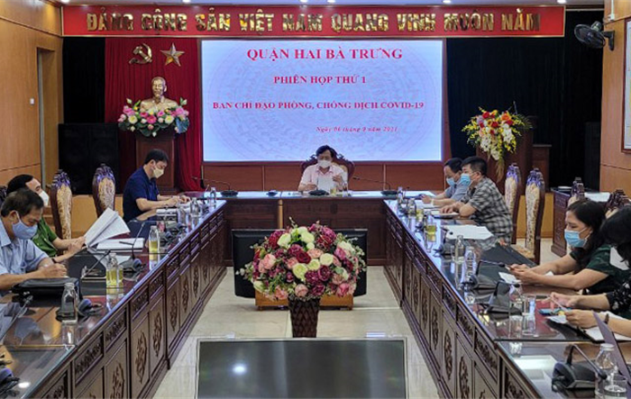 Quận Hai Bà Trưng thành lập Ban Chỉ đạo và kiện toàn Sở Chỉ huy phòng, chống dịch Covid-19