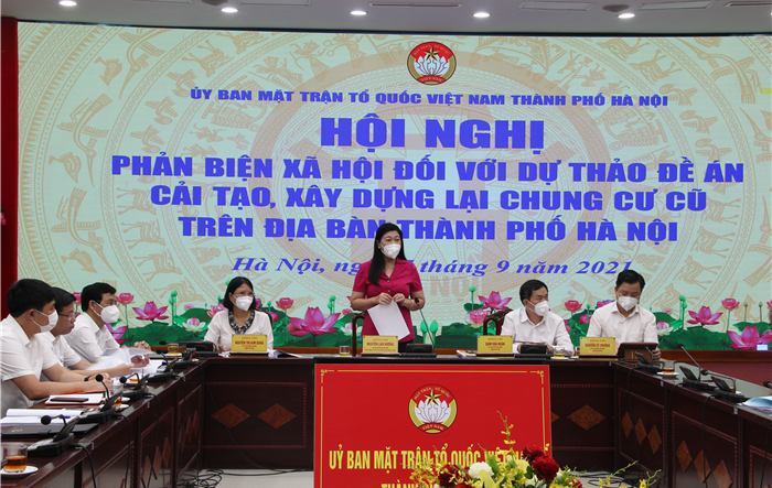 Ủy ban MTTQ Việt Nam Thành phố phản biện xã hội đối với dự thảo Đề án cải tạo, xây dựng lại chung cư cũ trên địa bàn Thành phố