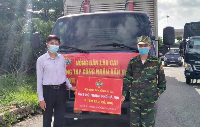 Hội Nông dân tỉnh Lào Cai “tiếp sức” hỗ trợ 06 tấn rau, củ, quả ủng hộ Nhân dân Hà Nội