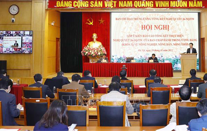 Góp ý kiến vào báo cáo tổng kết thực hiện Nghị quyết số 26-NQ/TW