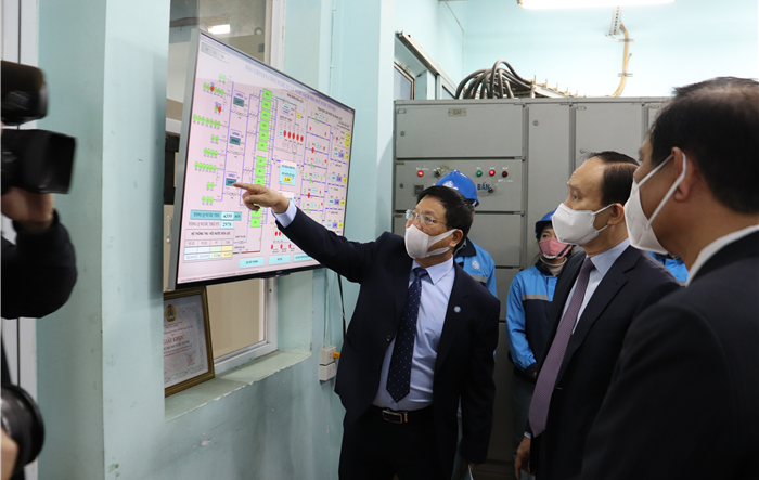 Chủ tịch HĐND Thành phố thăm, chúc Tết tập thể cán bộ, công nhân viên Công ty  TNHH một thành viên nước sạch Hà Nội