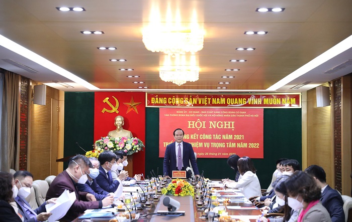 Cơ quan Văn phòng Đoàn đại biểu Quốc hội và HĐND Thành phố triển khai nhiệm vụ năm 2022
