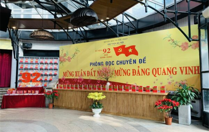 Phòng đọc chuyên đề “Mừng Xuân đất nước – Mừng Đảng quang vinh”