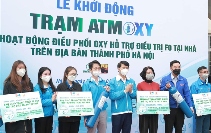 Lễ khởi động Trạm ATM Oxy miễn phí của Thành phố hỗ trợ điều trị bệnh nhân Covid-19 tại nhà