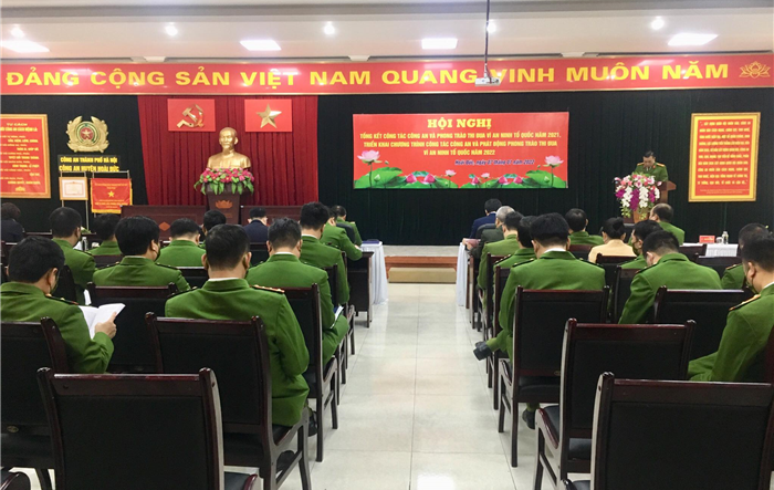 Công an huyện Hoài Đức tổng kết công tác công an và phong trào thi đua "Vì an ninh Tổ quốc" năm 2021
