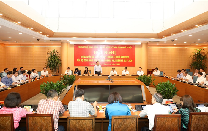 Hội nghị thống nhất nội dung kỳ họp thường lệ cuối năm 2022 của HĐND thành phố khóa XVI