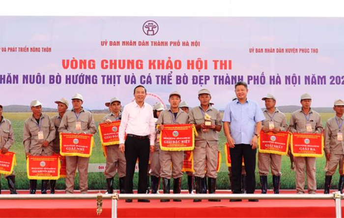 Chung khảo Hội thi Kiến thức chăn nuôi bò hướng thịt và cá thể bò đẹp thành phố Hà Nội năm 2022