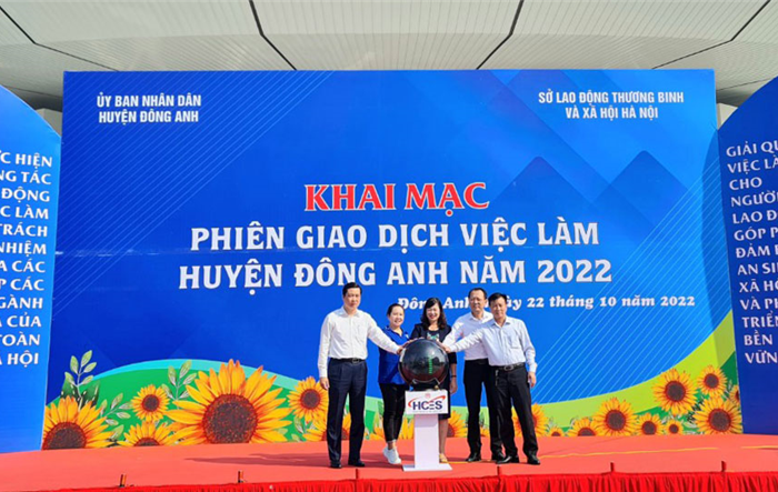 Khai mạc phiên giao dịch việc làm lưu động huyện Đông Anh năm 2022