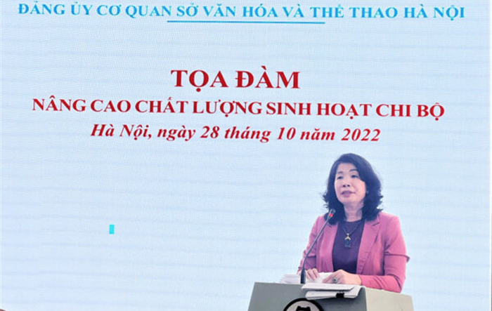 Sở Văn hoá và Thể thao thành phố tổ chức tọa đàm nâng cao chất lượng sinh hoạt chi bộ