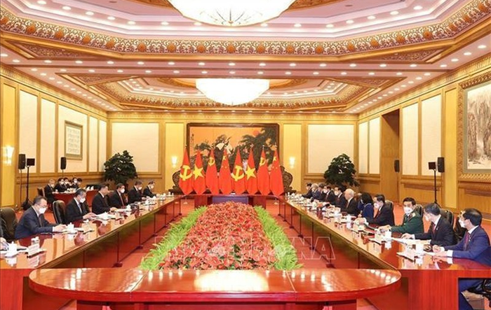 Tổng Bí thư Nguyễn Phú Trọng hội đàm với Tổng Bí thư, Chủ tịch Trung Quốc Tập Cận Bình