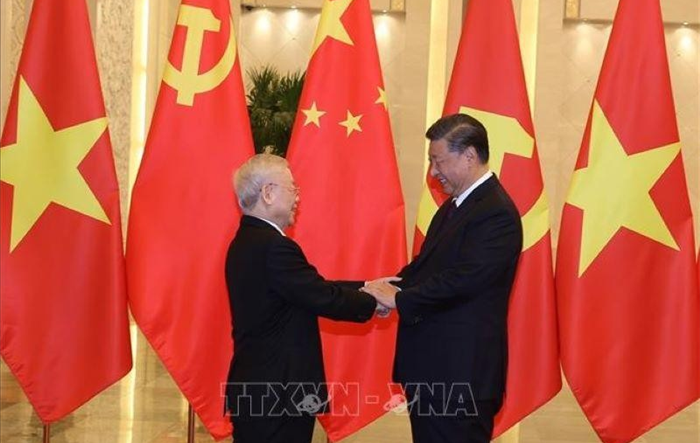 Tổ chức trọng thể Lễ đón Tổng Bí thư Nguyễn Phú Trọng tại Đại Lễ đường Nhân dân, Thủ đô Bắc Kinh