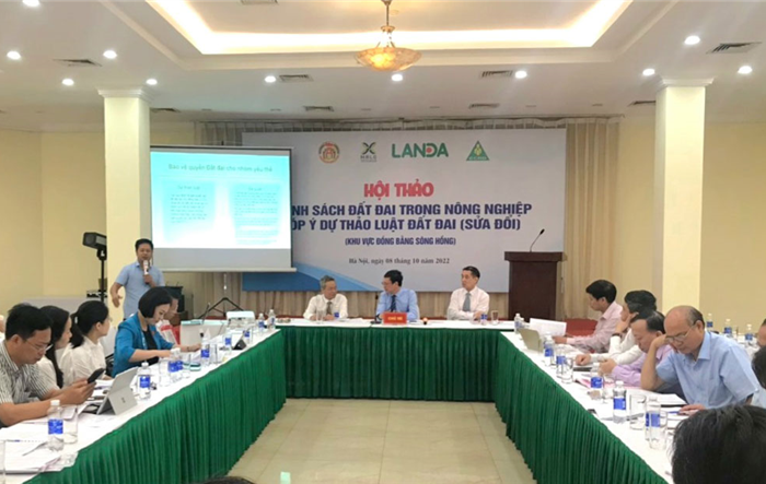 Hội thảo về chính sách đất đai trong nông nghiệp liên quan khu vực Đồng bằng sông Hồng