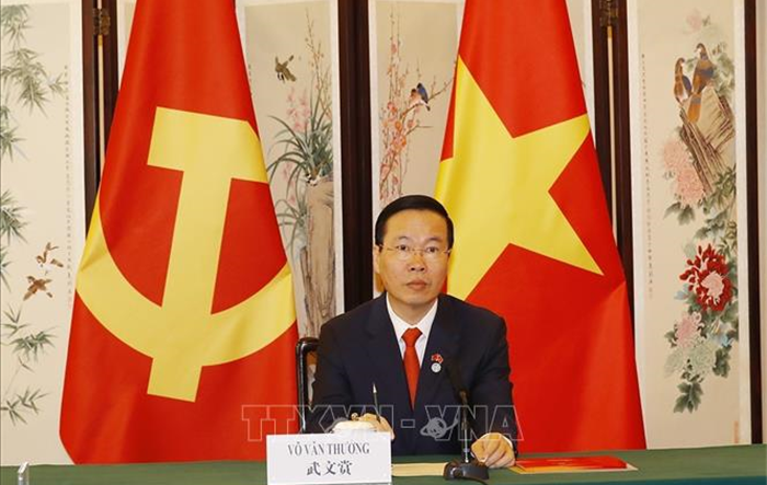 Thường trực Ban Bí thư hội đàm trực tuyến với Bí thư Thành ủy Bắc Kinh (Trung Quốc) Thái Kỳ