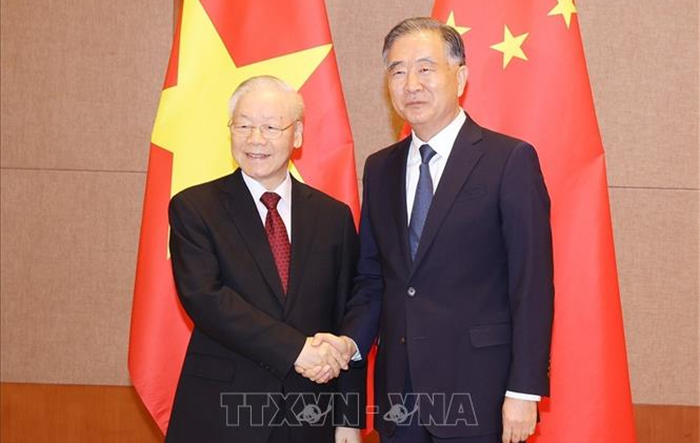 Tổng Bí thư Nguyễn Phú Trọng hội kiến Chủ tịch Chính hiệp Trung Quốc Uông Dương