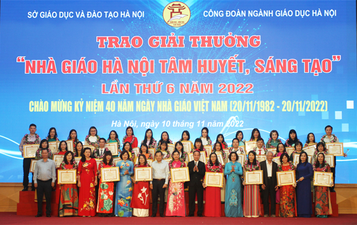 Tổng kết, trao thưởng các nhà giáo đoạt giải thưởng “Nhà giáo Hà Nội tâm huyết, sáng tạo”