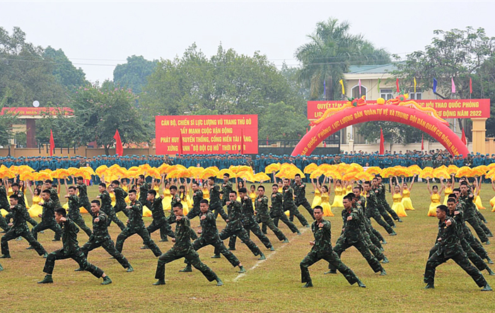Khai mạc Hội thao quốc phòng dân quân tự vệ và Trung đội dân quân cơ động năm 2022