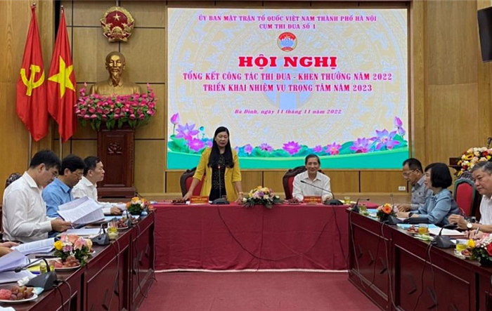 Cụm thi đua số 1, Uỷ ban Mặt trận Tổ quốc thành phố tổng kết công tác thi đua khen thưởng năm 2022 