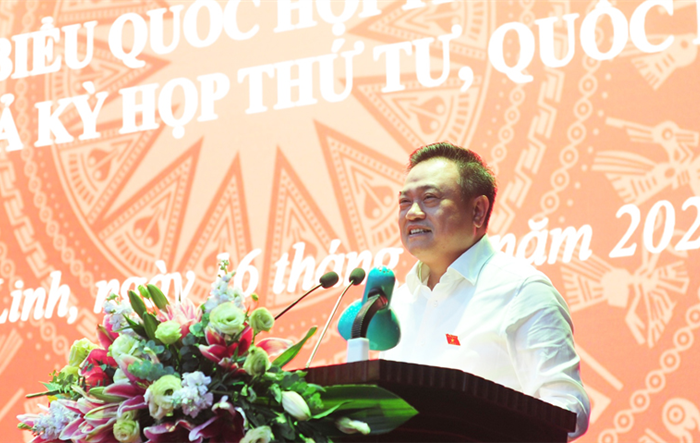 Chủ tịch UBND thành phố Trần Sỹ Thanh tiếp xúc cử tri huyện Mê Linh và Sóc Sơn