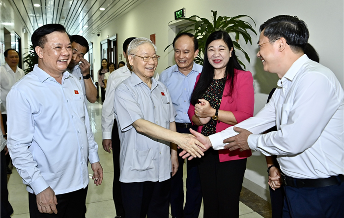 Tổng Bí thư Nguyễn Phú Trọng tiếp xúc cử tri tại Hà Nội