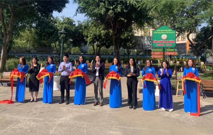 Lễ khánh thành công trình "Công viên cây xanh" tại trường Tiểu học Trung Yên