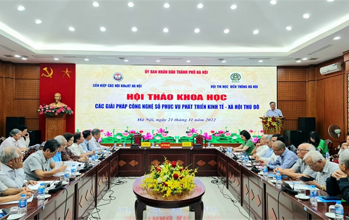 Hội thảo khoa học “Các giải pháp công nghệ số phục vụ phát triển kinh tế và xã hội Thủ đô”