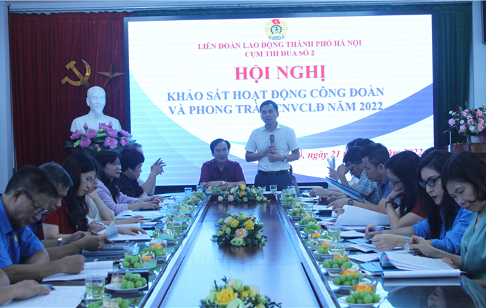 Cụm thi đua số 2 Liên đoàn Lao động thành phố: Tập trung chỉ đạo tổ chức thành công Đại hội Công đoàn cấp cơ sở