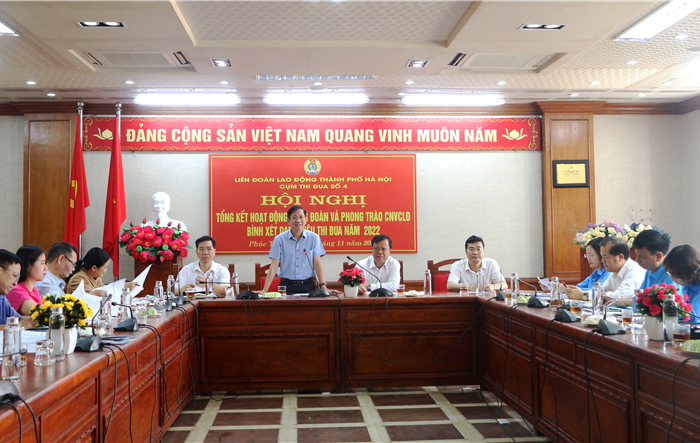 Cụm thi đua số 4 Liên đoàn Lao động thành phố: Nỗ lực hoàn thành các chỉ tiêu, nhiệm vụ của tổ chức Công đoàn