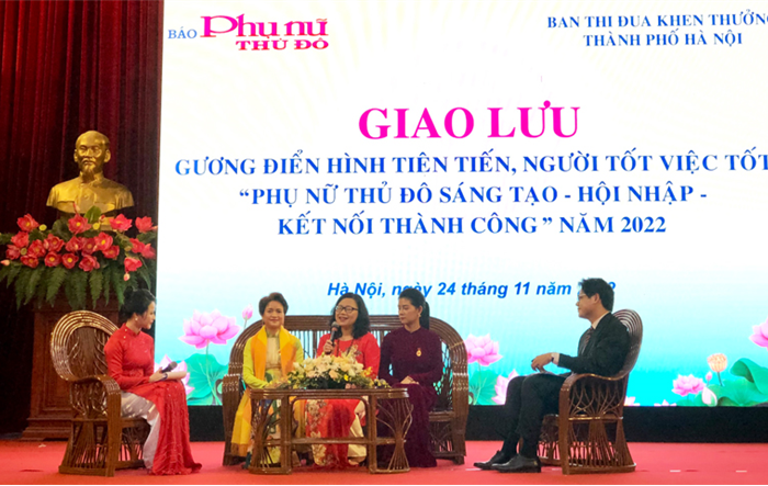 Chương trình giao lưu gương “Phụ nữ Thủ đô Sáng tạo - Hội nhập - Kết nối thành công” năm 2022