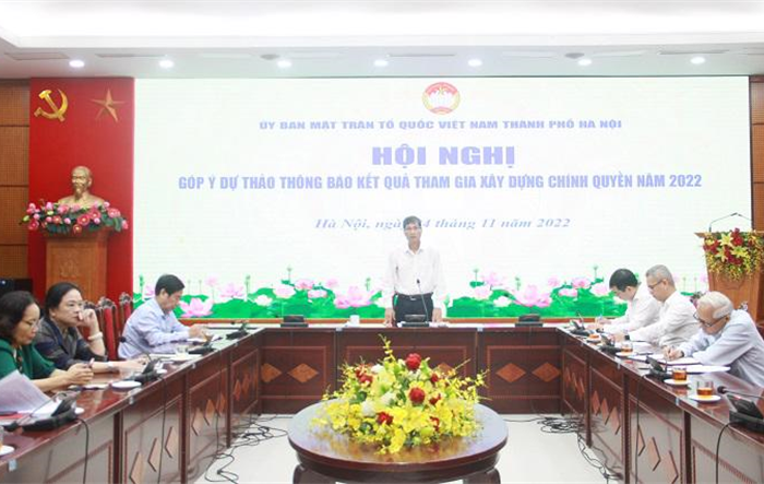 Hội nghị góp ý Dự thảo thông báo kết quả tham gia xây dựng chính quyền năm 2022