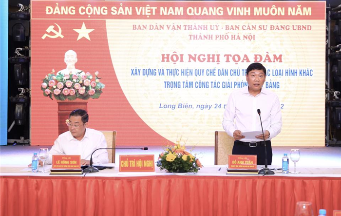 Xây dựng và thực hiện Quy chế dân chủ trong các loại hình khác, trọng tâm công tác giải phóng mặt bằng