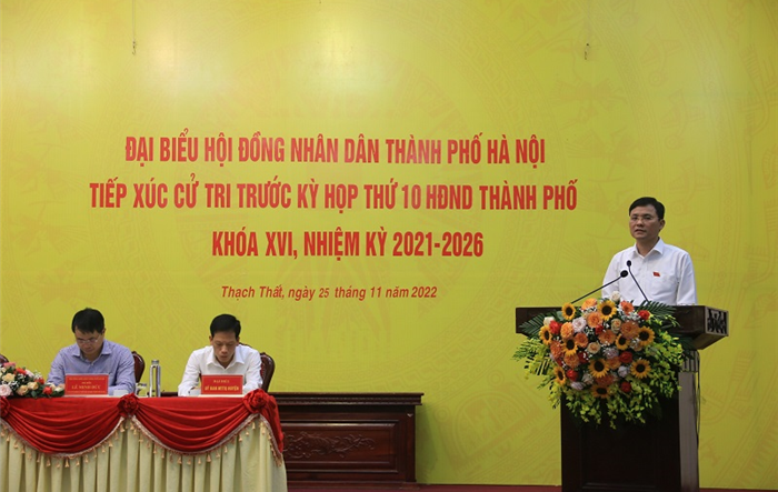 Cử tri huyện Thạch Thất kiến nghị sớm thẩm định phê duyệt nhiệm vụ quy hoạch xây dựng vùng huyện