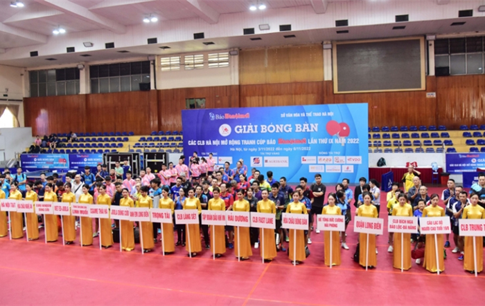 Khai mạc Giải bóng bàn các câu lạc bộ Hà Nội mở rộng 2022 