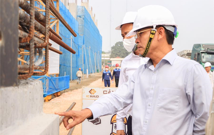 Phó Chủ tịch UBND thành phố Nguyễn Trọng Đông kiểm tra tiến độ công trình Nhà máy điện rác Seraphin