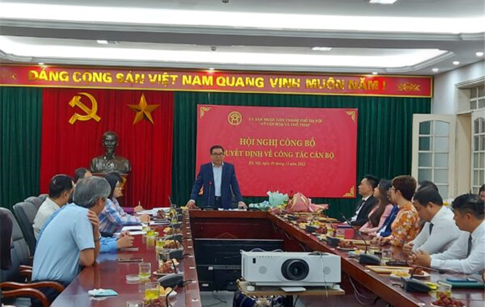 Hội nghị công bố quyết định về công tác cán bộ tại Sở Văn hoá và Thể thao