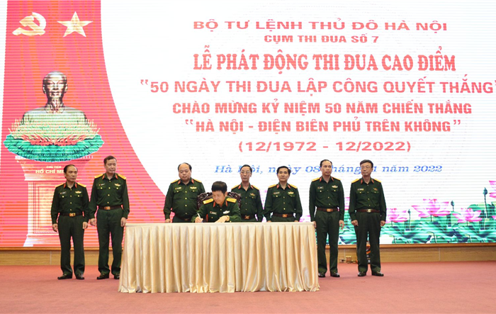 Cụm Thi đua số 7, Khối Cơ quan Bộ Tư lệnh Thủ đô Hà Nội phát động đợt thi đua cao điểm “50 ngày thi đua lập công quyết thắng”