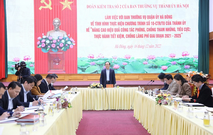 Quận Hà Đông cần chú trọng thực hiện Chương trình số 10-CTr/TU gắn với  quản lý đất đai, trật tự đô thị, quy hoạch, giao thông, môi trường